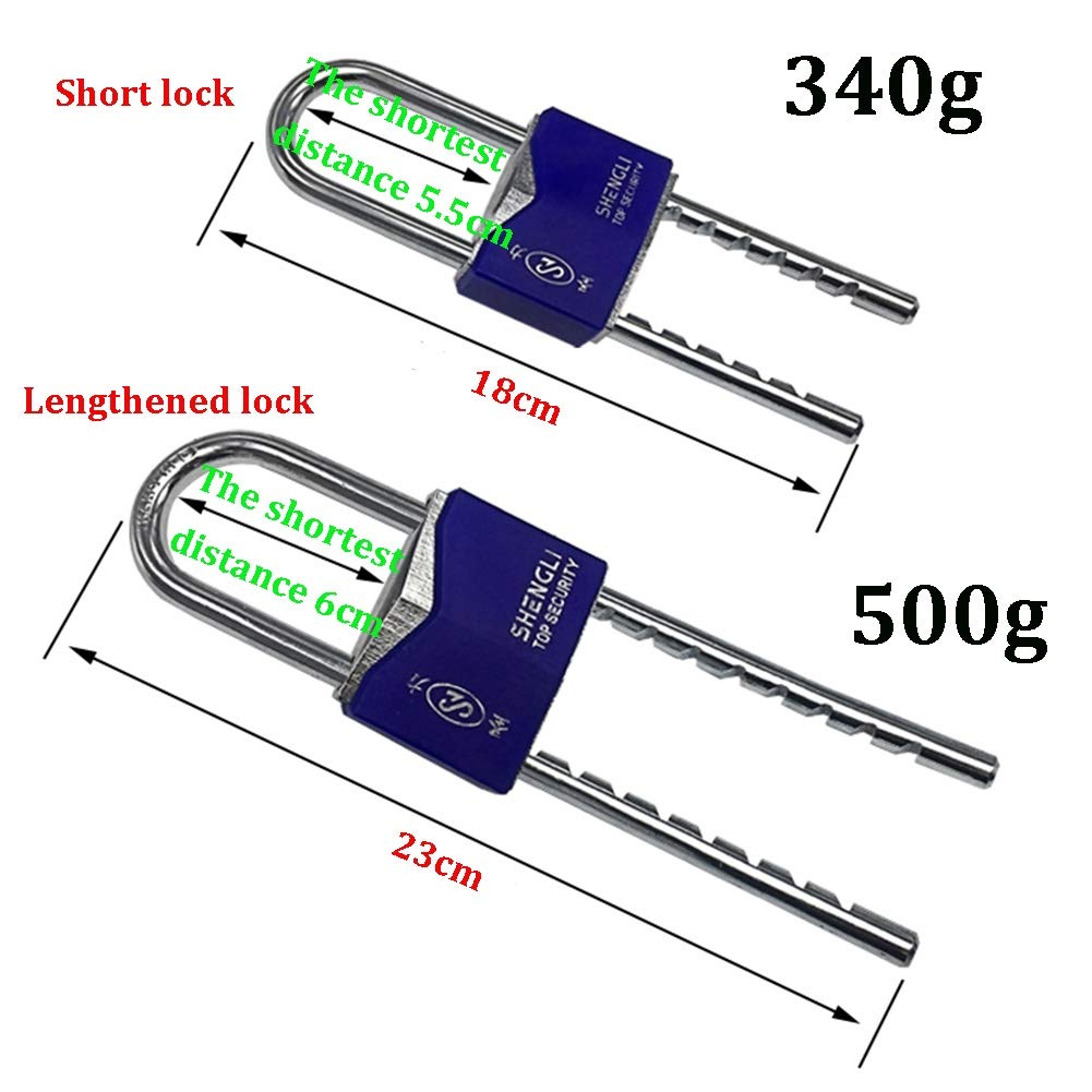 kłódka, z 3 kluczami, długość można swobodnie regulować, przestrzeń blokady 14,5 x 2,8 cm, 19, używana(Short lock)