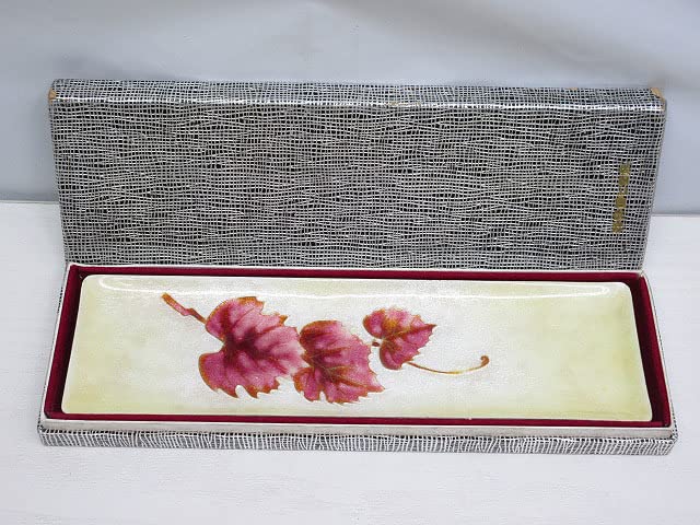Amazon.co.jp: ANDO CLOISONNE ペン皿 葉模様 七宝焼 ペン置き
