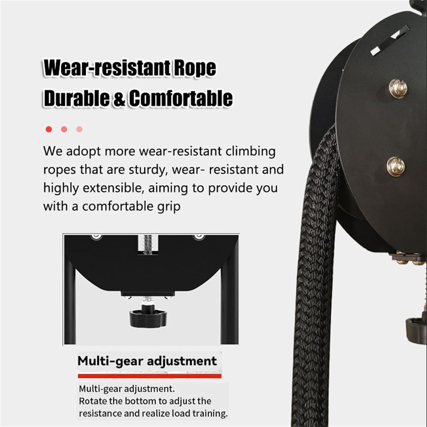 Endless Rope Trainer - Sistema di puleggia per allenamento di resistenza con corda in nylon ad anello chiuso da 4,6 m, per palestra a casa e allenamenti a intervalli