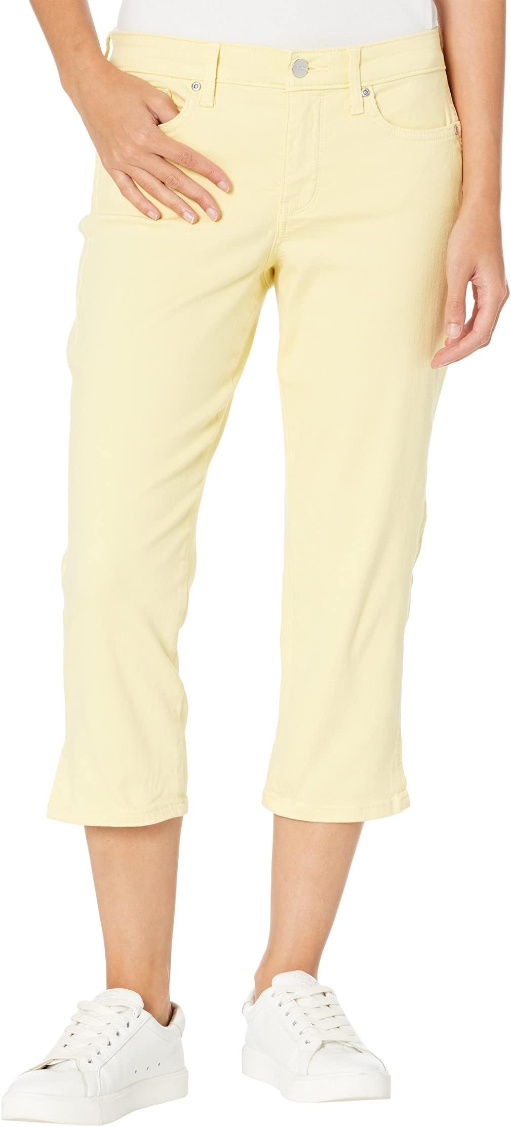 yellow capri jeans