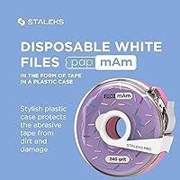 Vista 3 de Rollo de recarga de lima de uñas blanca - 80 limas en un rollo de grano 240