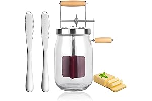 Butter Churn - Silent Manual Butter Churner with Butter Spreader