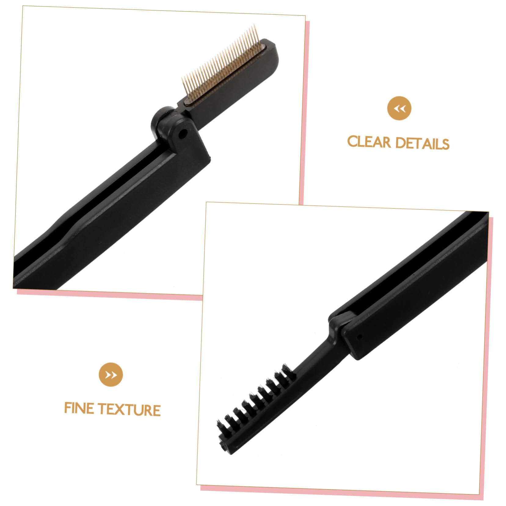 SOESFOUFU Double-Sided Lash Brush Comb Eyelash Separator Tool Portable Makeup Brush for Mascara Eyelash Extensions Eyebrow Styling