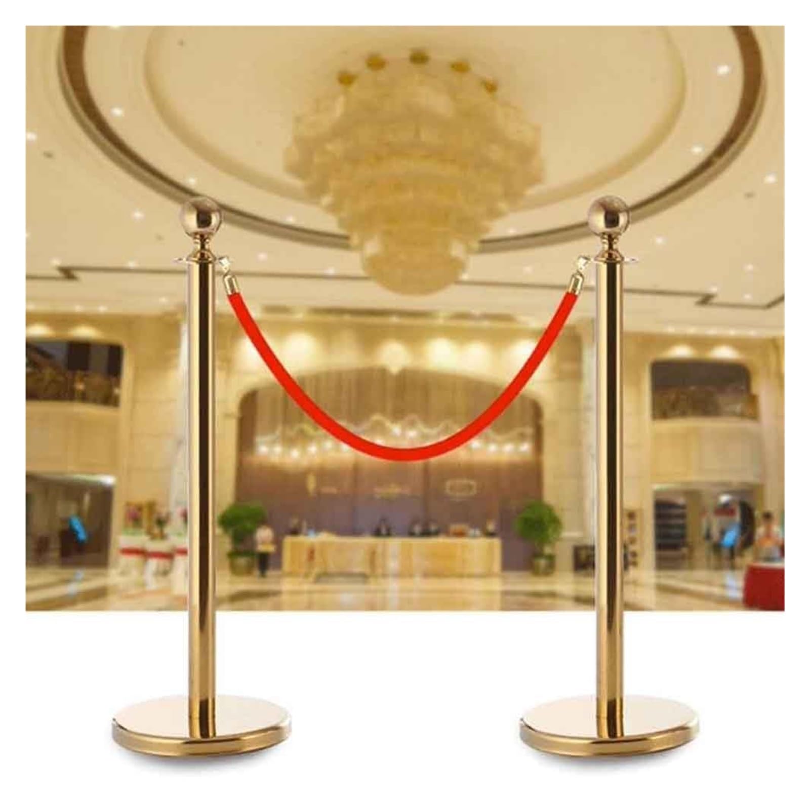 ZCXMNL Stanchions Crowd Control Barriers, Red Carpet Ropes And Stanchion Posts Queue Line Rope For Theater Hotels Concert Museums