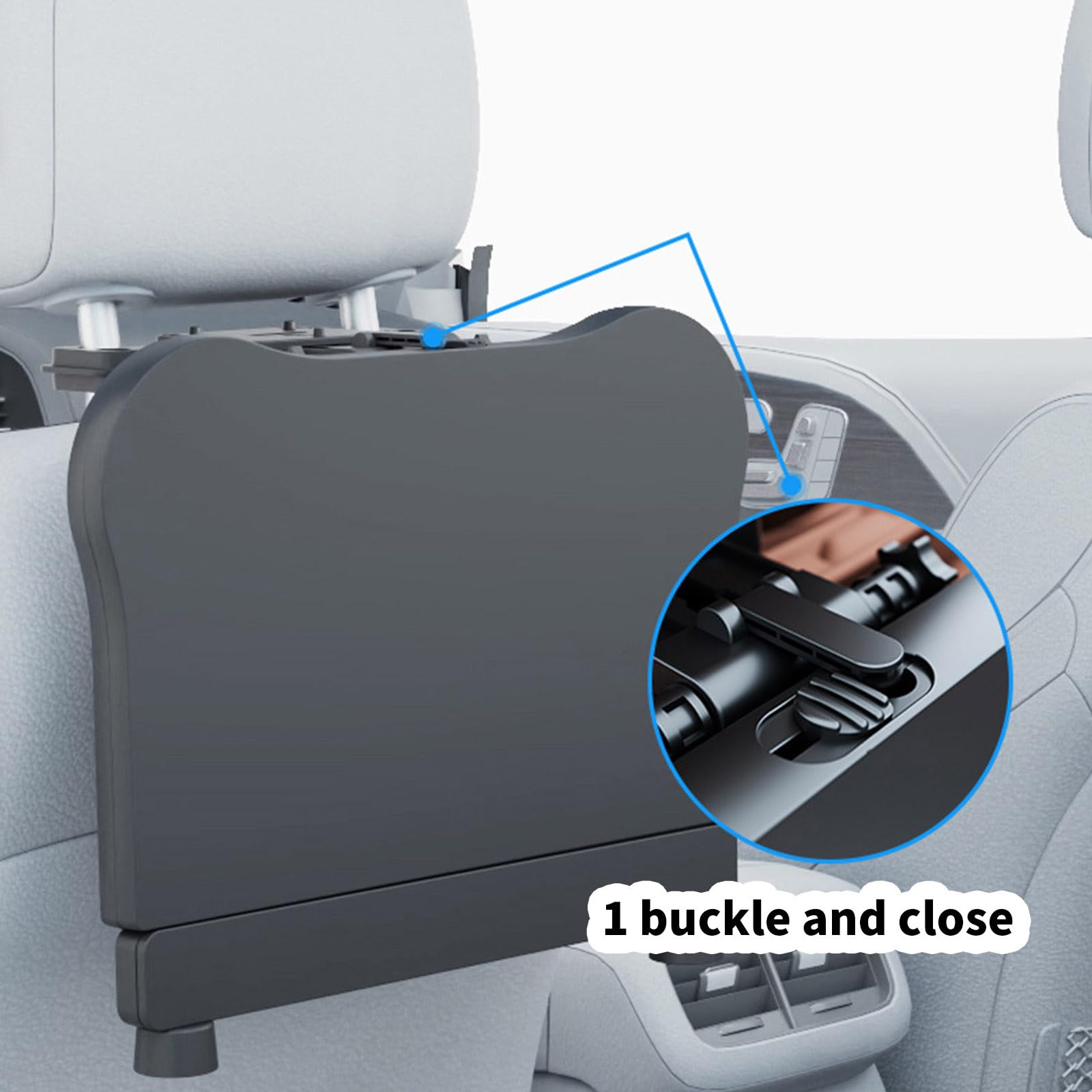 Bandeja plegable multiusos para vehículos, ligera y escritorio de coche para comidas, aperitivos para niños y viajes por carretera, escritorio de coche para laptop y alimentos