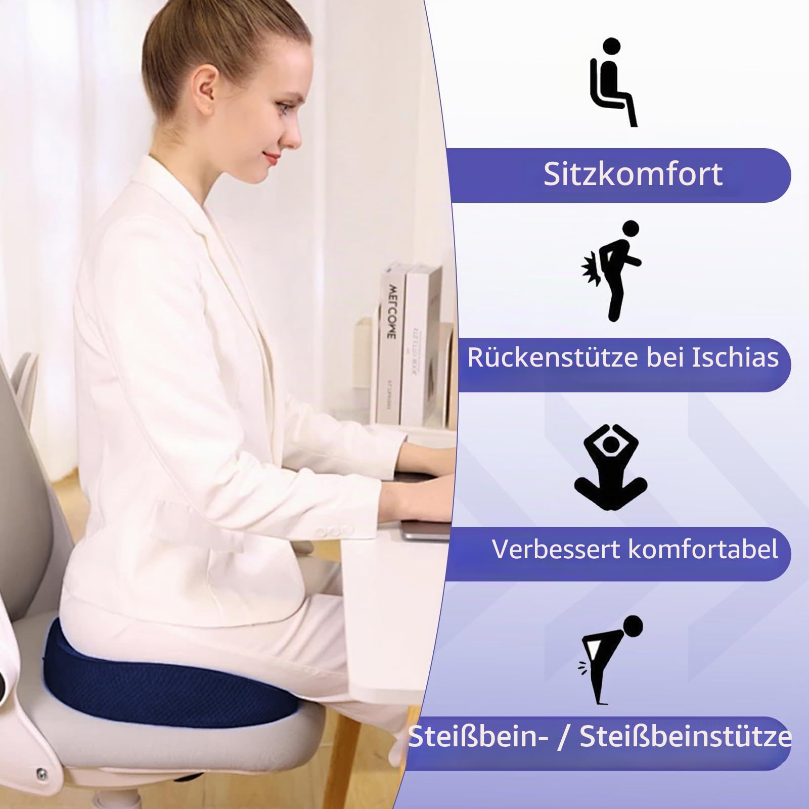 Erwachsene Sitzerhöhung Auto, Sitzerhöhung Auto Für Kleine Menschen Konzipiert, Sichtfeld Effektiv Um 4.7 In Zu Erhöhen.Auto Sitzkissen Ideal Für Auto Büro