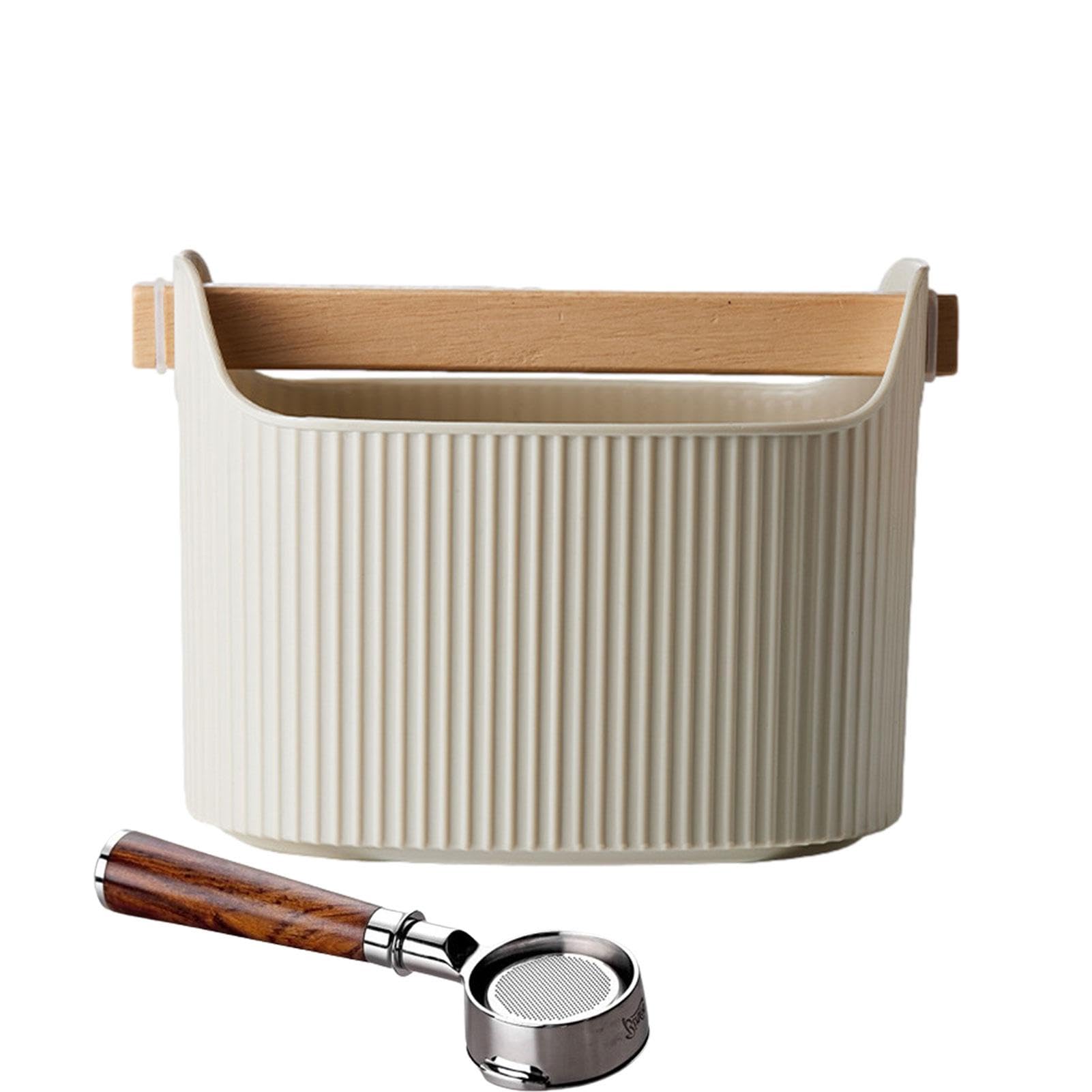 Espresso Grounds Knock Box - Coffee Grounds Knock Container, Heavy-Duty Espresso Puck Bin | Professional baristaa Knock Box, Compact Coffee Waste Disposal Solution, Easy to Use/ 7.48x5.2 inch