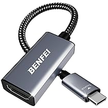 BENFEI Adattatore USB C a HDMI 4K@60Hz, Adattatore USB Tipo C a HDMI (Compatibile Thunderbolt 3, 4) per iPhone 15,16 Pro, Max MacBook Pro, Air 2023 iPad Pro iMac S23 XPS 17 e altro