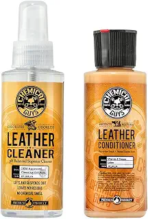 (120ml (2 Items)) - Chemical Guys Leather Cleaner and Conditioner Complete Leather Care Kit (120ml) (2 Items)
