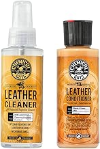 Chemical Guys Leather Cleaner and Conditioner Kit - 2 Bottles (4 oz Each), Car Cleaner and Conditioner, Safely Cleans & Conditions Leather Car Interiors, Furniture, Shoes, Boots, Bags, Apparel & More