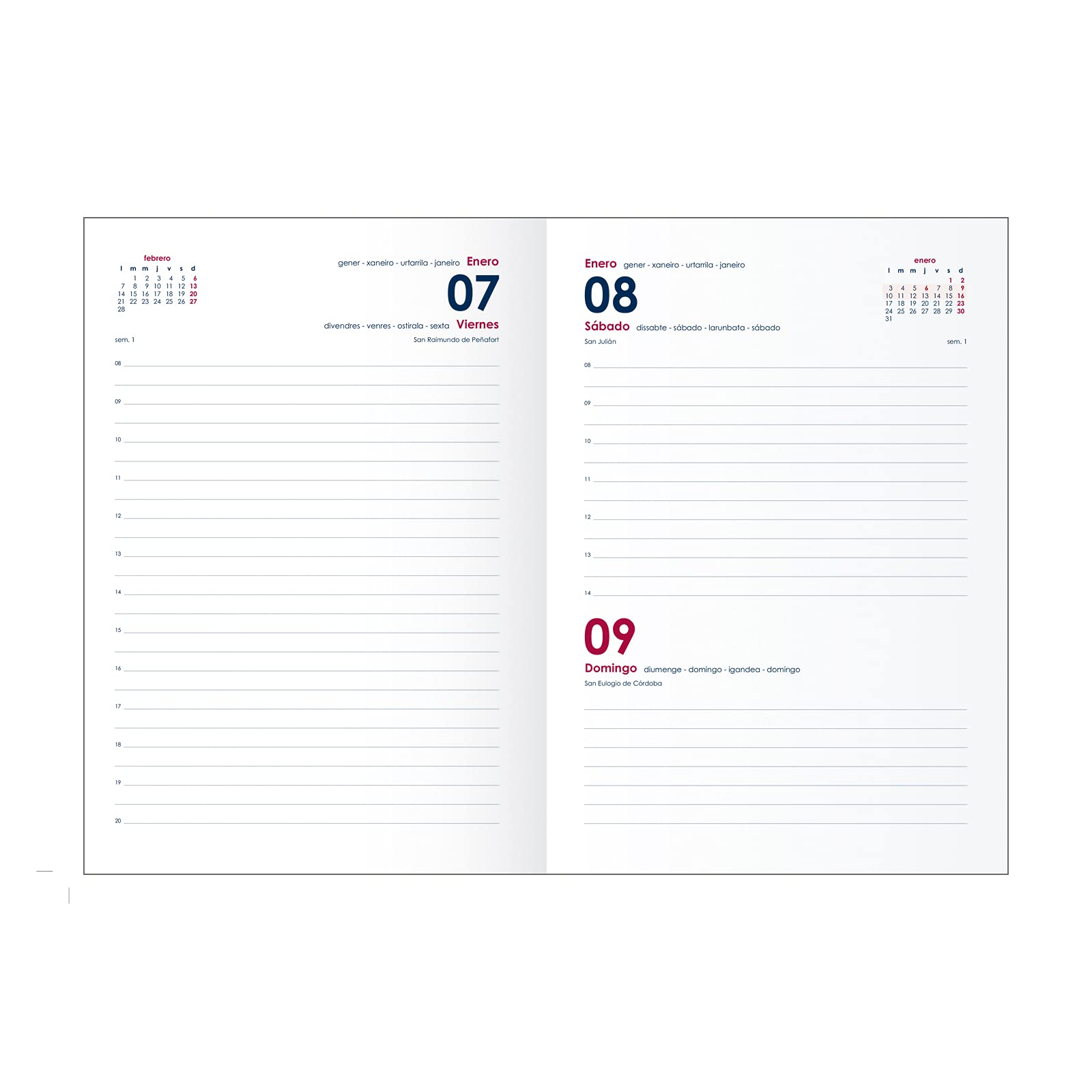 Dohe 12591 - Cabana Diary - Day Page - 15 x 21 cm - Pink, Rosa, Rosa - Image 2