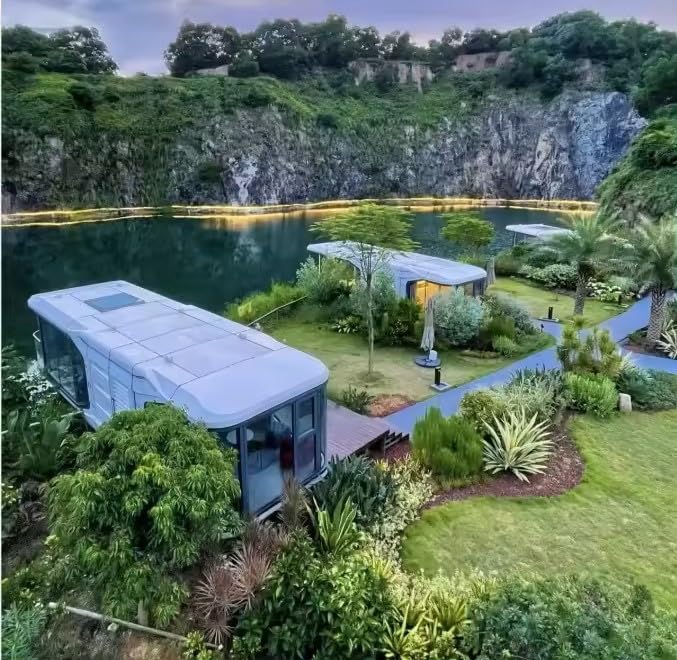 Generic Prefabricated Tiny Home with Balcony, Spacious Interior, Smart Systems, AC, and Red Finish - Image 4