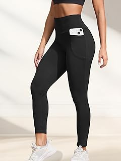 Buttery Soft Leggings with Pockets, High Waisted Tummy Control No See Through Workout Yoga Pants for Women