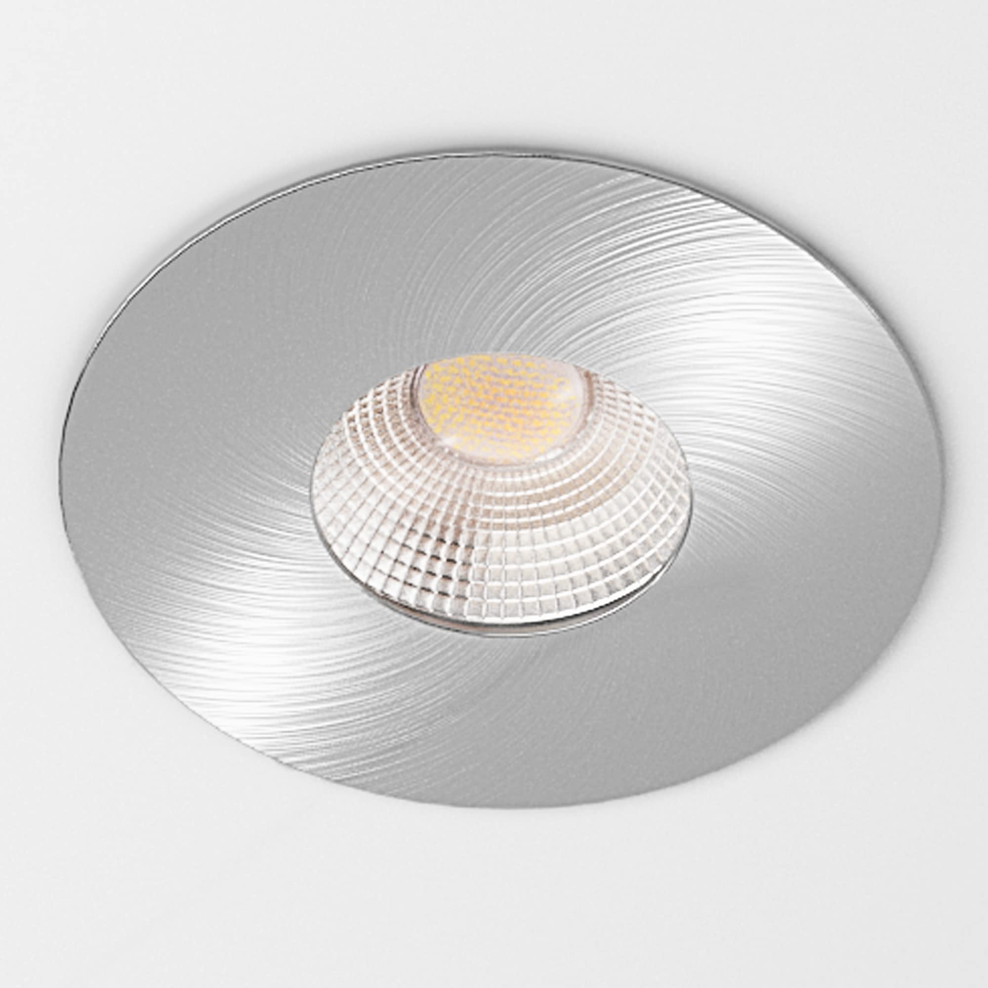 SSC-LUXon YOKU aluminio cepillo – Juego de 10 focos empotrables orientables IP65 para GU10 y módulo LED – baño ducha 230 V sin bombilla