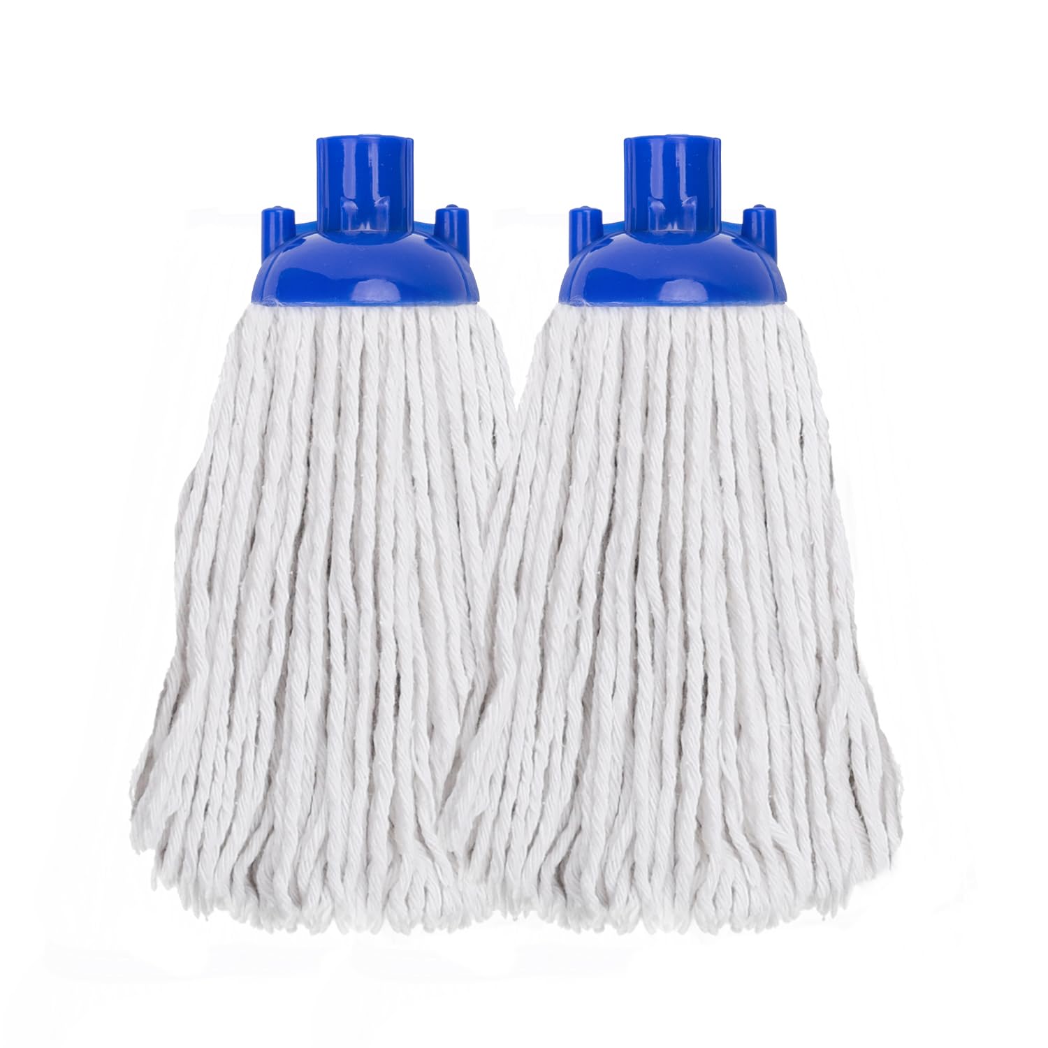 Kefanta White 2 Pcs Microfiber Cotton Mop Replacement Head Refill,Cotton String Wet Mop Head Commercial Replacement For Floor Cleaning