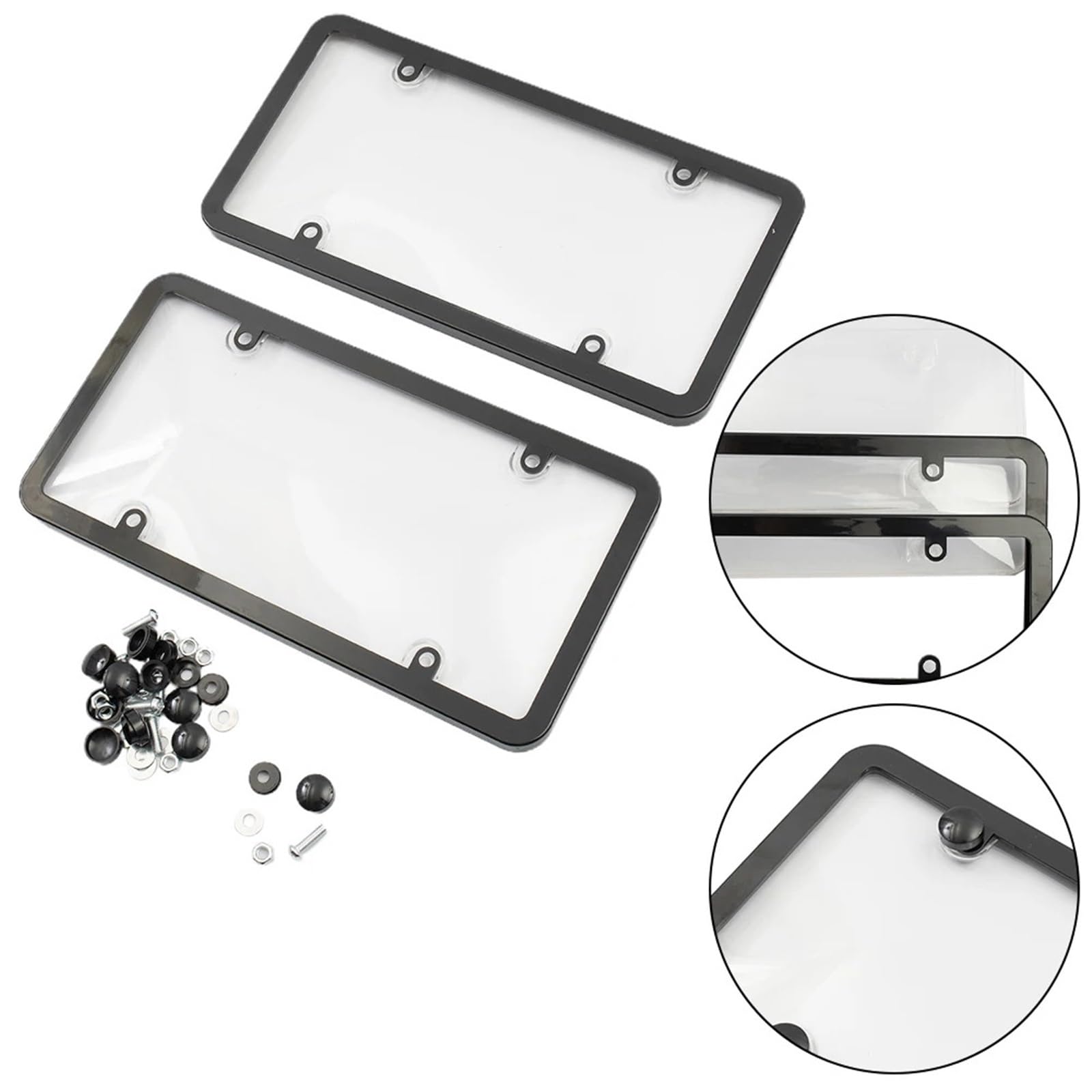 Kennzeichenabdeckung for US-Fahrzeuge, Reflektierend, 1 Stück, Klein, Praktisch, Brandneu