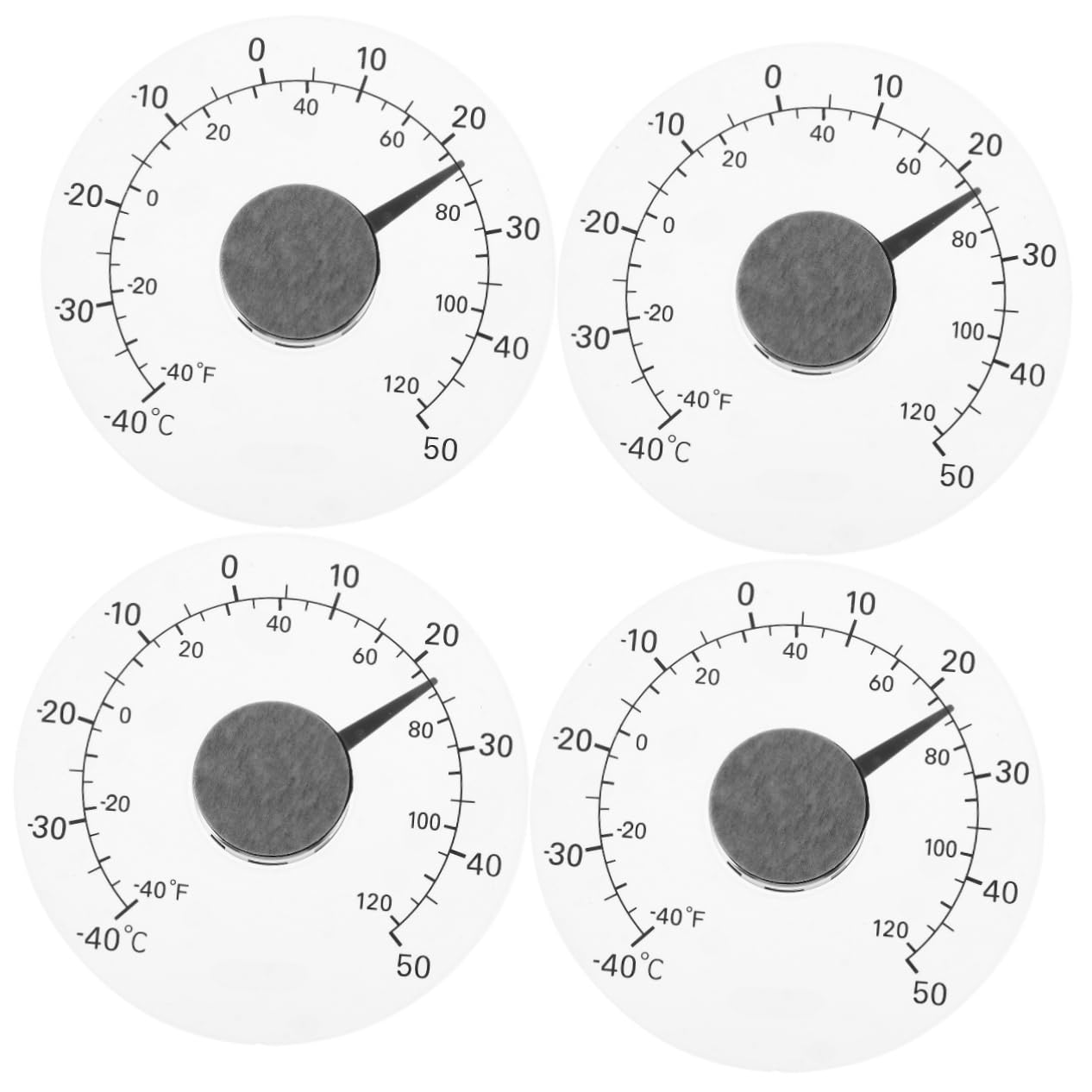 Toddmomy 4piezas De Ventana Para Medir La Temperatura Interior y Exterior Para Hogar Oficina y Jardín Precisión Temperatura Para Uso Múltiple