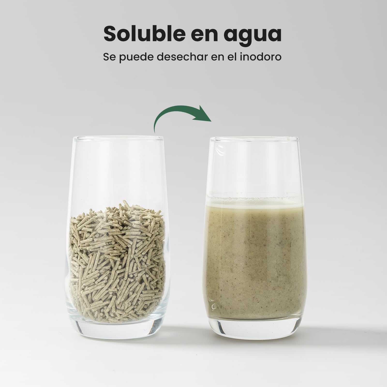 Gardner Pet Arena de Tofu para Gatos, 16.2kg (6 x 2.7 Kg) | Contiene Extracto de Té Verde, Sin Polvo, Aglutinante Rápido, Apta para Desechar por el Inodoro