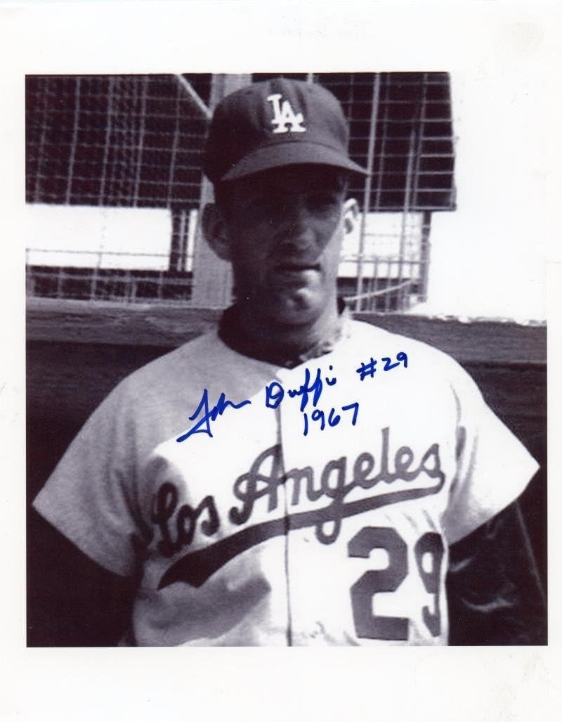 Autographed John Duffie Photo - 1967 8x10 W coa - Autographed MLB Photos