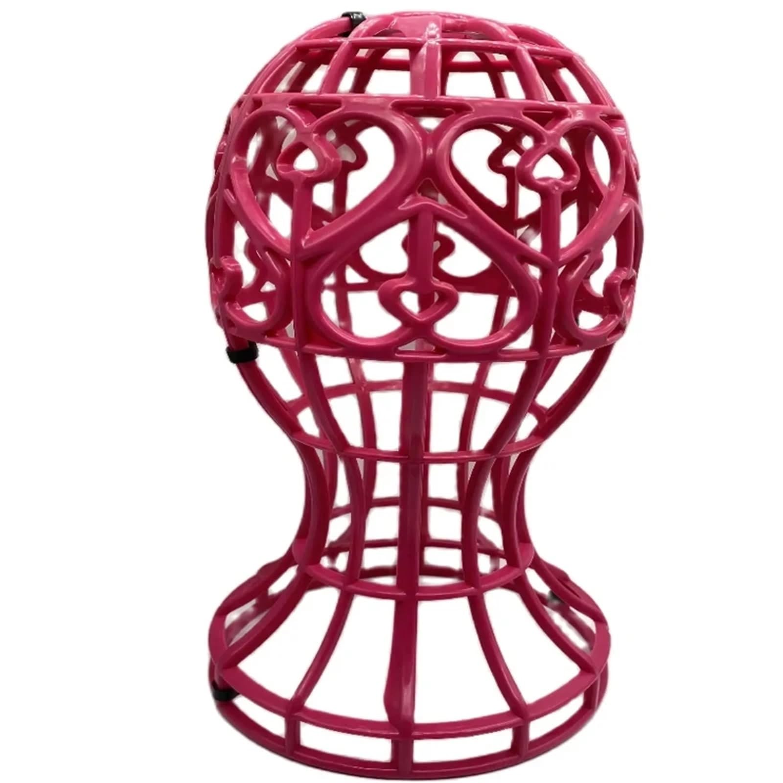 FDzkrtvm Plastic Folding Wig Stand, Lantern Shape Plastic Wig Stand Hat Cap Holder Foldable Multipurpose 3 pcs Multicolor(Red)