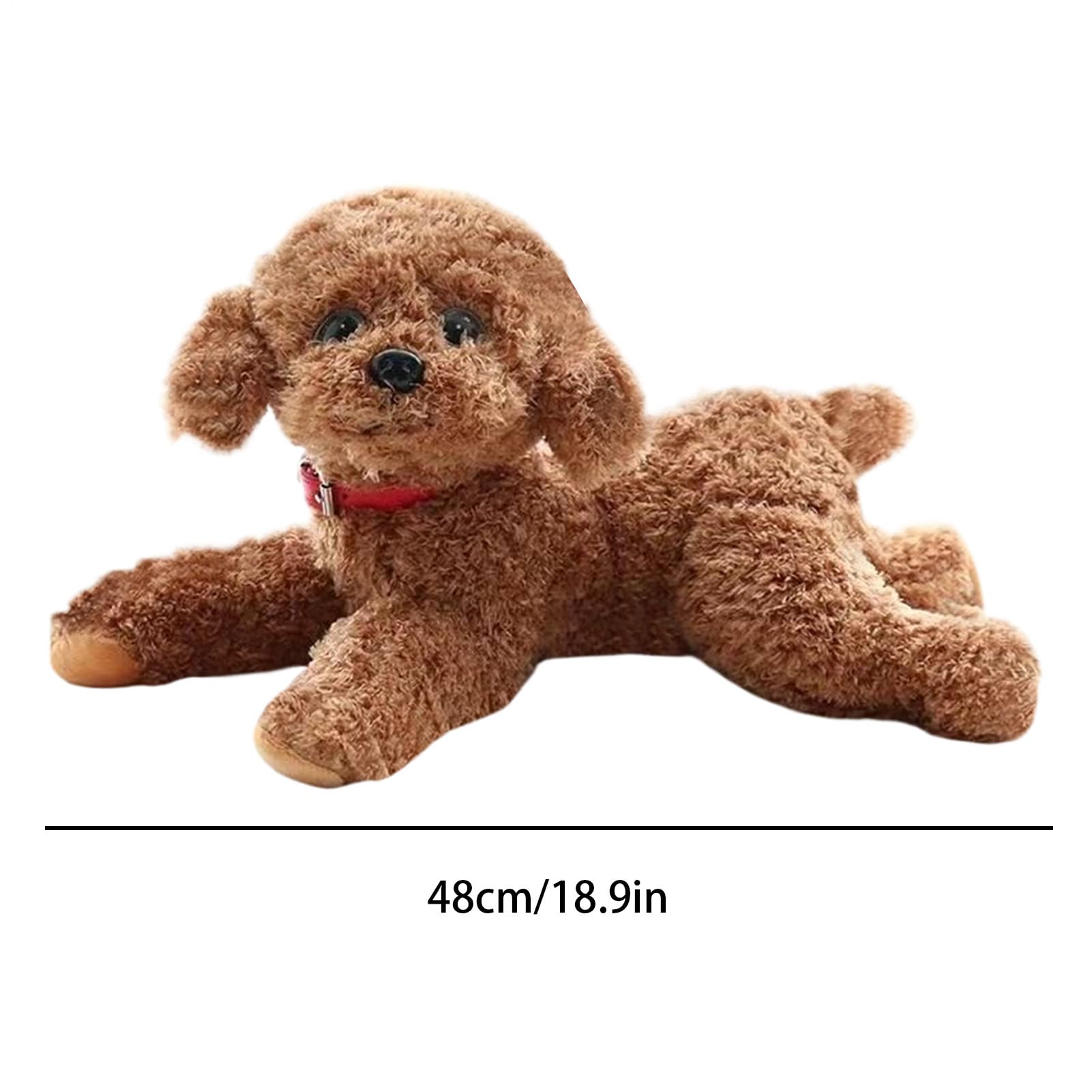 Generico Cane Di Peluche Per Bambini,48 cm Animale Rassicurante da | Morbido Cane di Peluche | Per Casa Ufficio Appartamento Soggiorno Camera Da Camera Dei Bambini