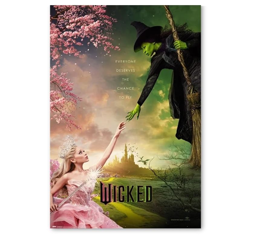Amazon.co.jp: 映画ポスター ウィキッド ふたりの魔女 Wicked 24×36