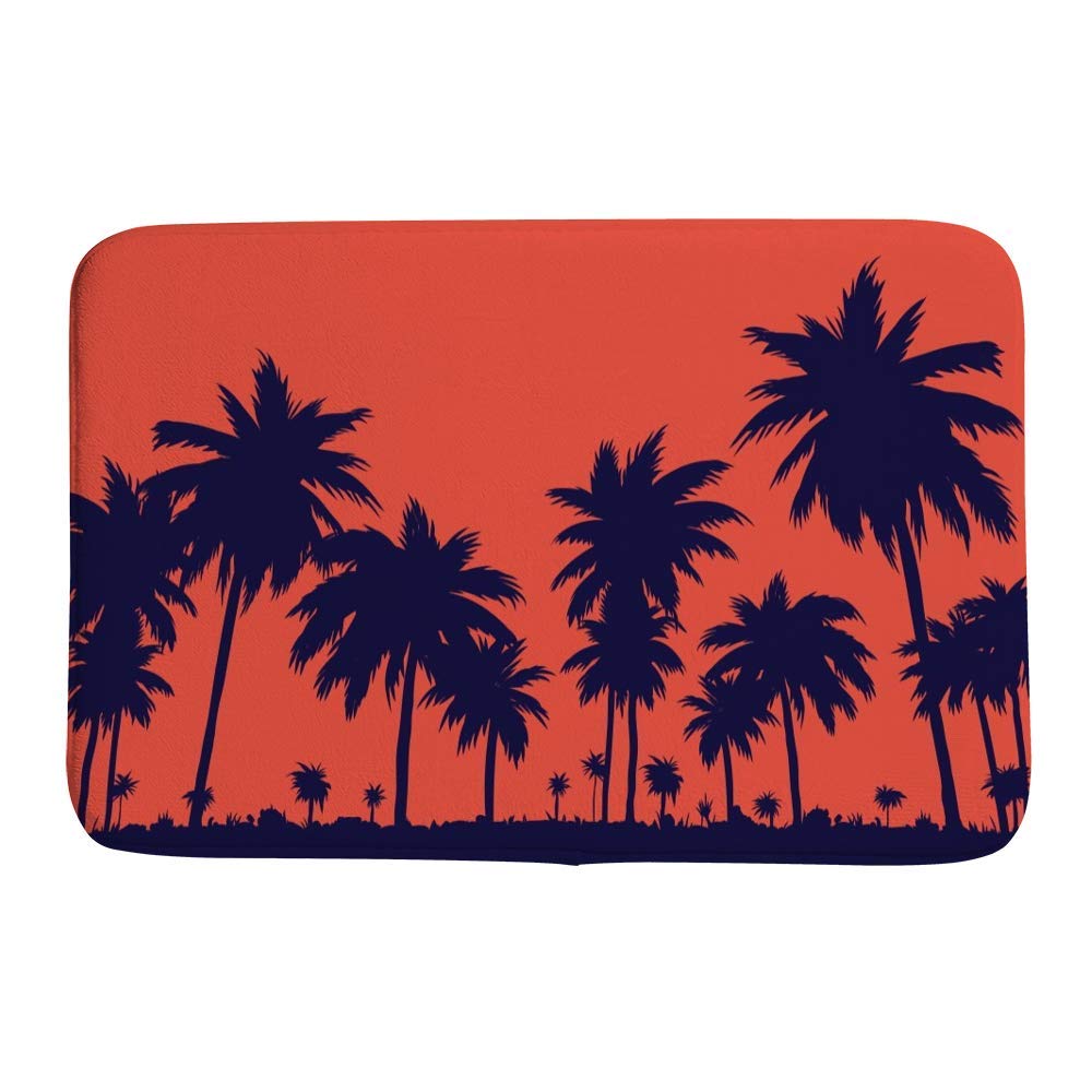 Tapis de bain palmier grand format pour une ambiance de plage à la maison