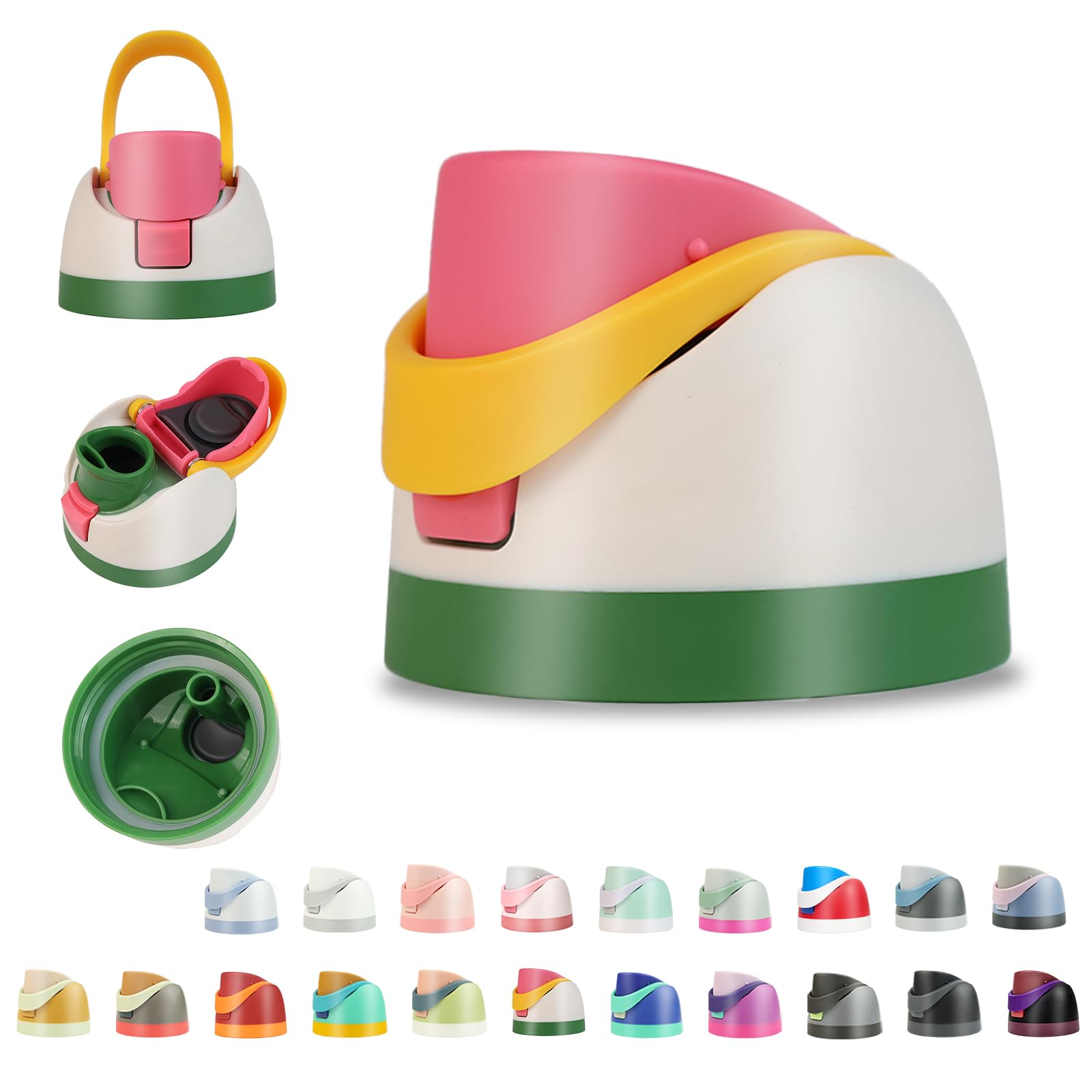 Replacement Lid for Owala Freesip Water Bottle, Compatible with Owala Lid and Cap, Premium Accessories for 16oz 24oz 32oz 40oz Bottles,Leak-Proof,BPA-Free(Berry Carnival)