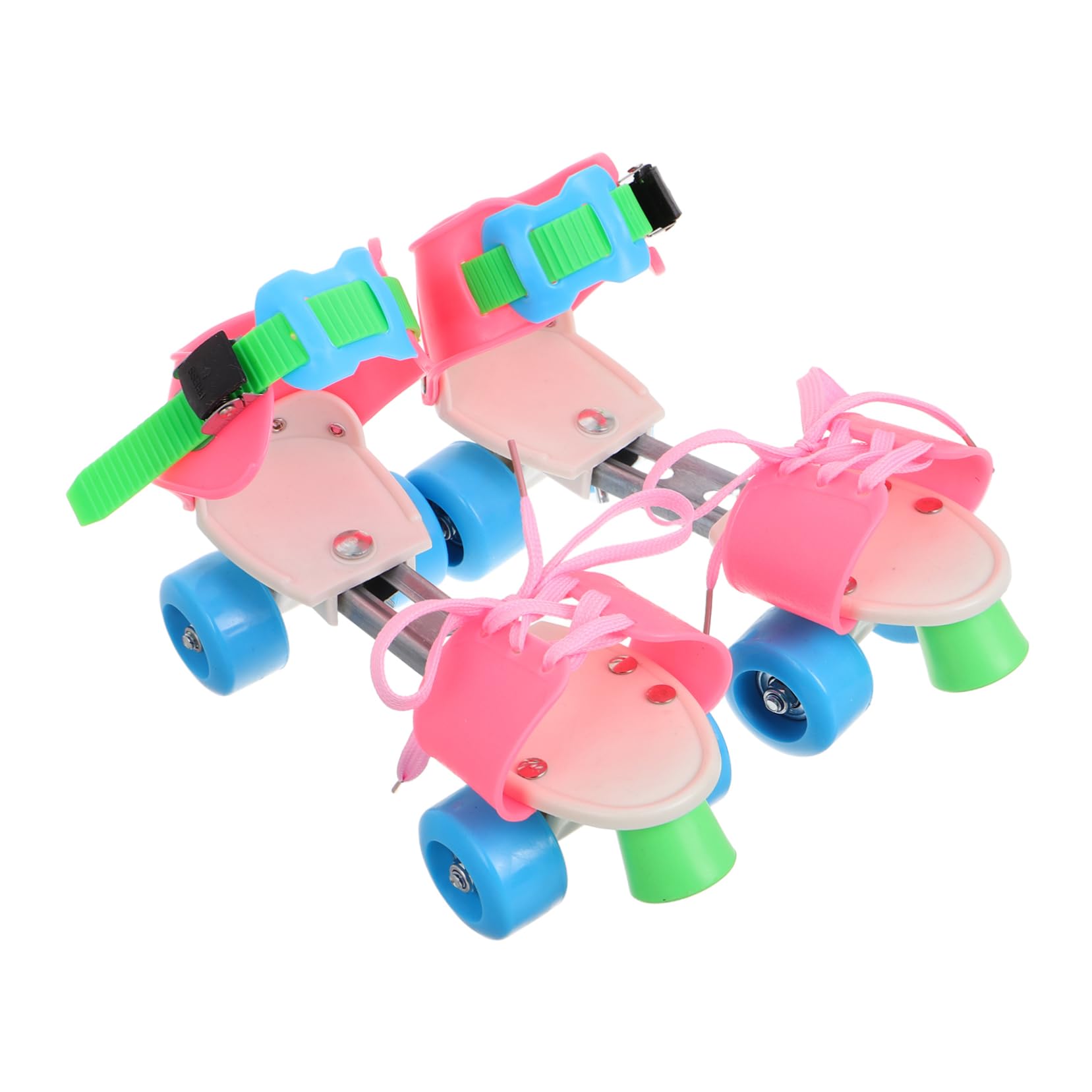 KICHOUSE Growth-Friendly Kids Roller Skates Boys Girls Adjustable Quad Skates Double Row Wheels Easy to Use