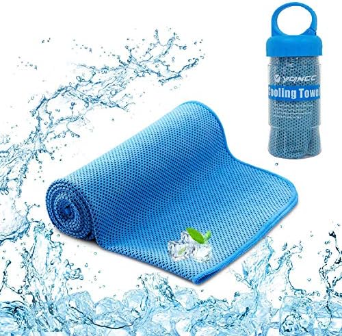 YQXCC Cooling Towels Ice Towel 120 x 30 cm Gym Microfibre Towel for Men or Women Ice Cold Towels for Yoga Gym Travel Camping Golf Football & Outdoor Sports (blue-1)