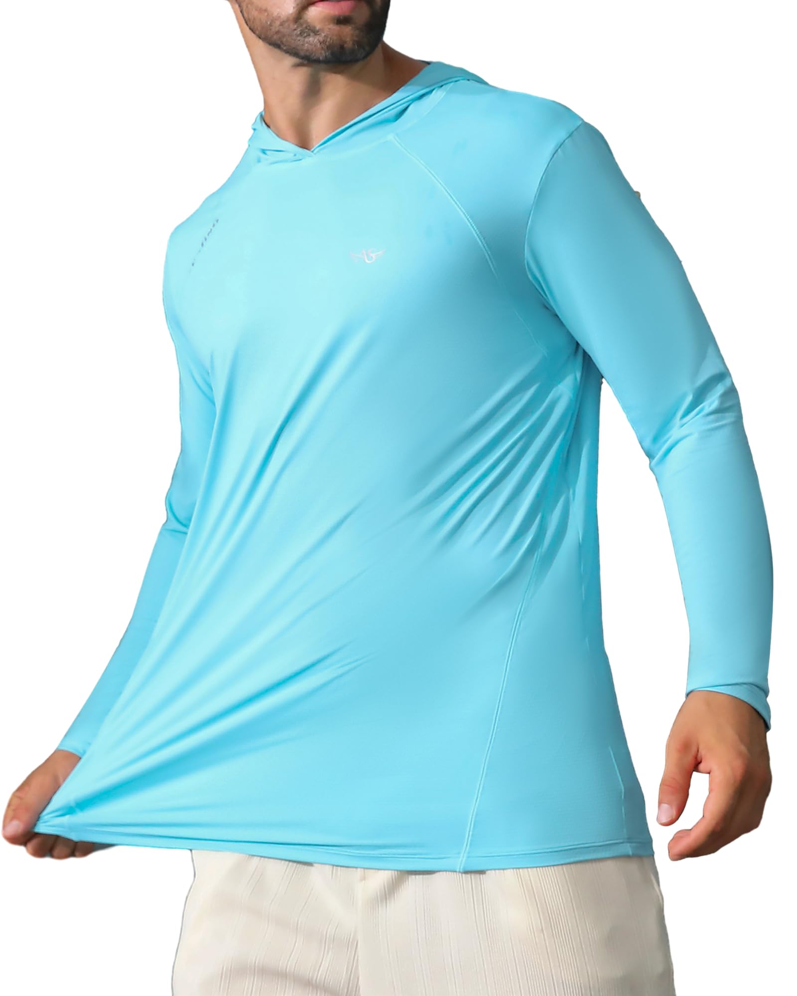 Angel seasonMen's Rash Guard Shirts UPF 50+ Long Sleeve Swim Shirts Quick Dry UV Sun Protection Lightweight