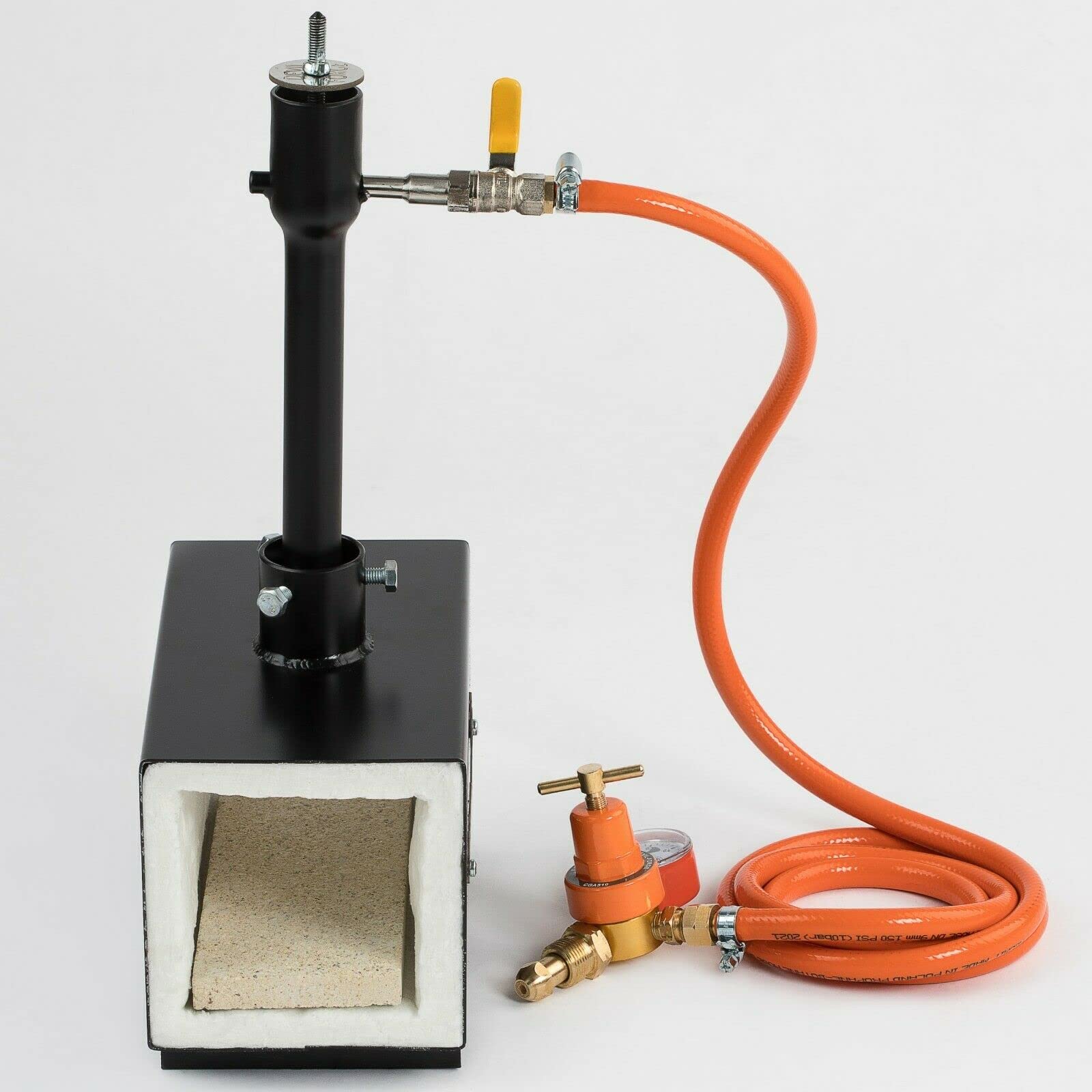DEVIL-FORGE Forge à Gaz Propane modèle DFPROF1b avec 1 Brûleur DFP (80.000 BTU) pour Couteliers, Maréchaux-Ferrants et Forgerons, Fabrication Couteaux, Forgeage Métaux, Efficace et Économique