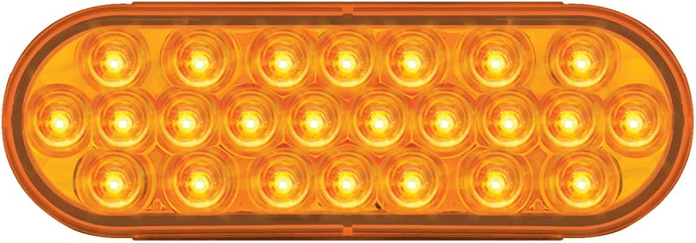 GG Grand General 76470 Amber/Amber LED Strobe Light 1 Oval Pearl Lens, 936V