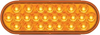 GG Grand General 76472 Amber/Amber LED Strobe Light (2 Oval Pearl Lens, 9~36V)