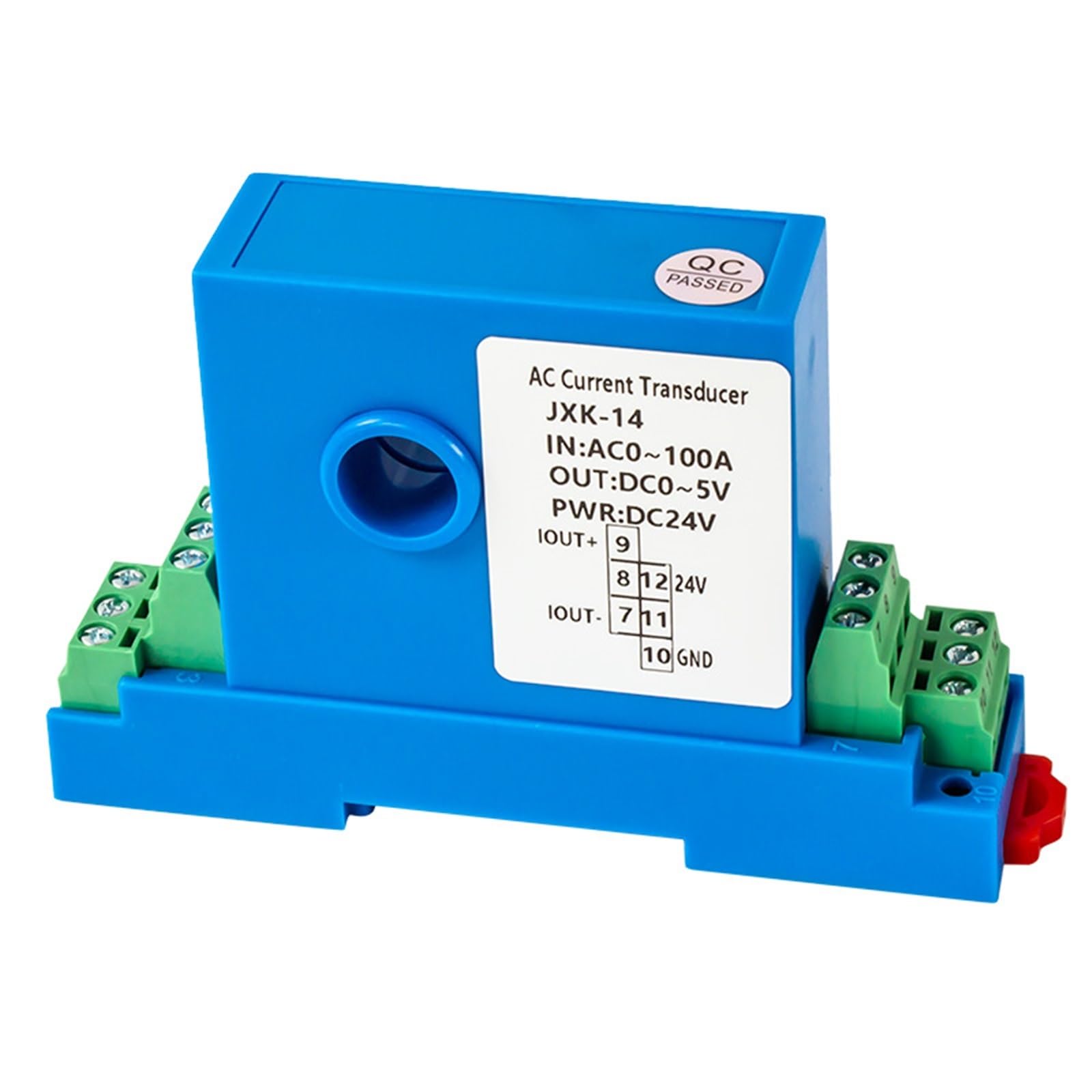 Przetwornik prądu przemiennego AC DC 1A 10A 20A 50A przy 4-20 mA Czujnik prądu 4-20mA 0-10 V Przetwornik prądu RS485 (12 mm Hole, AC0-100A_0-10 V Wyjście_DC12V Zasilacz zasilający)