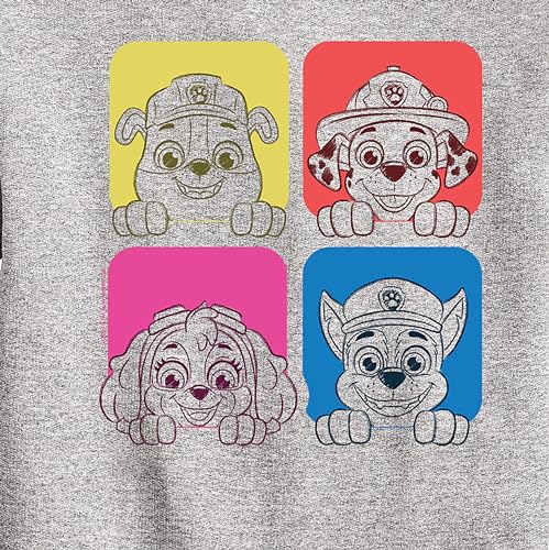 HYBRID APPAREL - Paw Patrol - Sketch Grid - Toddler & Youth Crewneck Fleece Sweatshirt3