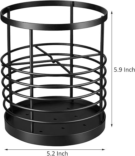 Miniatura 5 de RedCall Soporte para utensilios para encimera de cocina, soporte de espátula de metal, soporte de utensilios de cocina para cuchara, organizador de