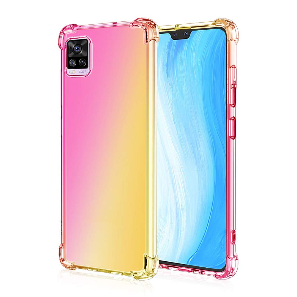 Dhongf Clear case designed for Vivo S7 5G Phone case TPU silicone Soft Super light Shockproof Transparent Cases for Vivo S7 5G Rose gold