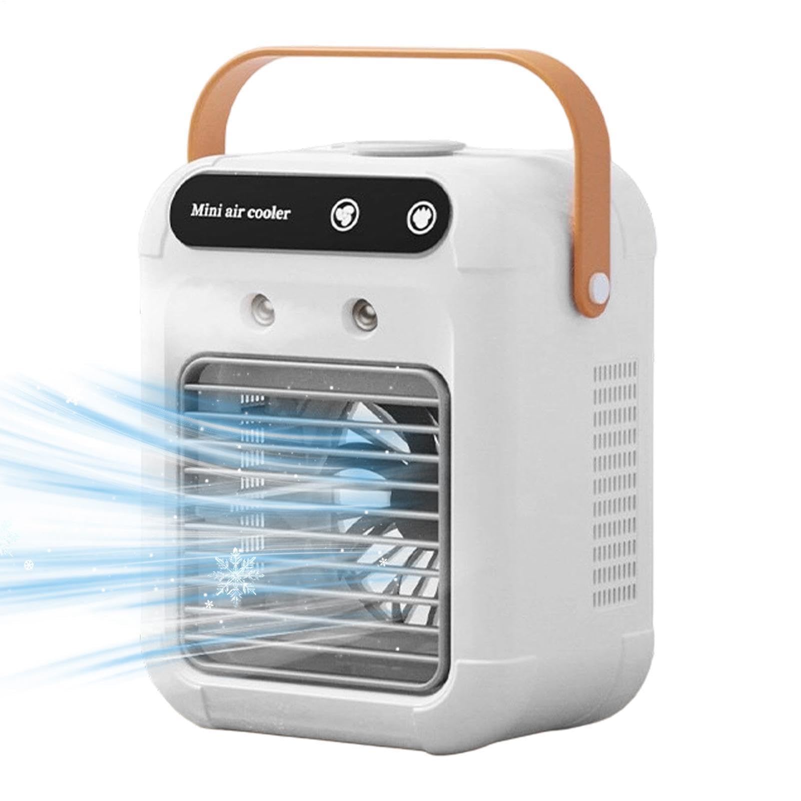 Mini ventilatore da scrivania con nebulizzazione USB, 1800 mAh, portatile, con 2 velocità, ventola di raffreddamento silenziosa per camera da letto, ufficio, casa, viaggi e all'aperto