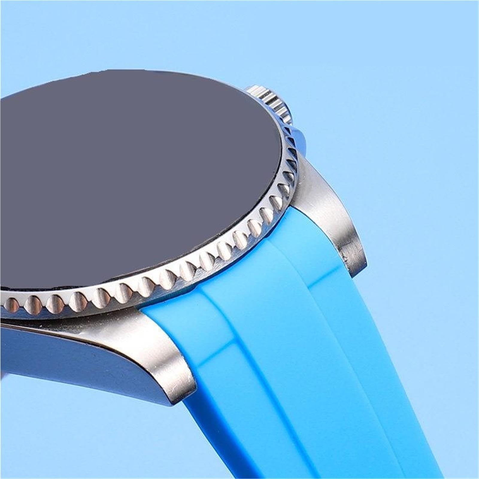 Cinturino for orologio casual in silicone da uomo 20mm 21mm Sostituzione cinturino sportivo in gomma comodo e traspirante