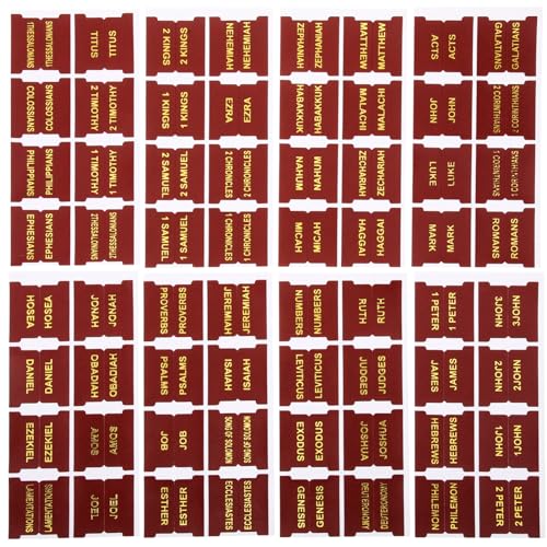 HOODANCOS 1set Leather Bible Index Tabs for Decorative Book Tabs Index Blank Visible Markings for Quick Reference for All Bible Enthusiasts