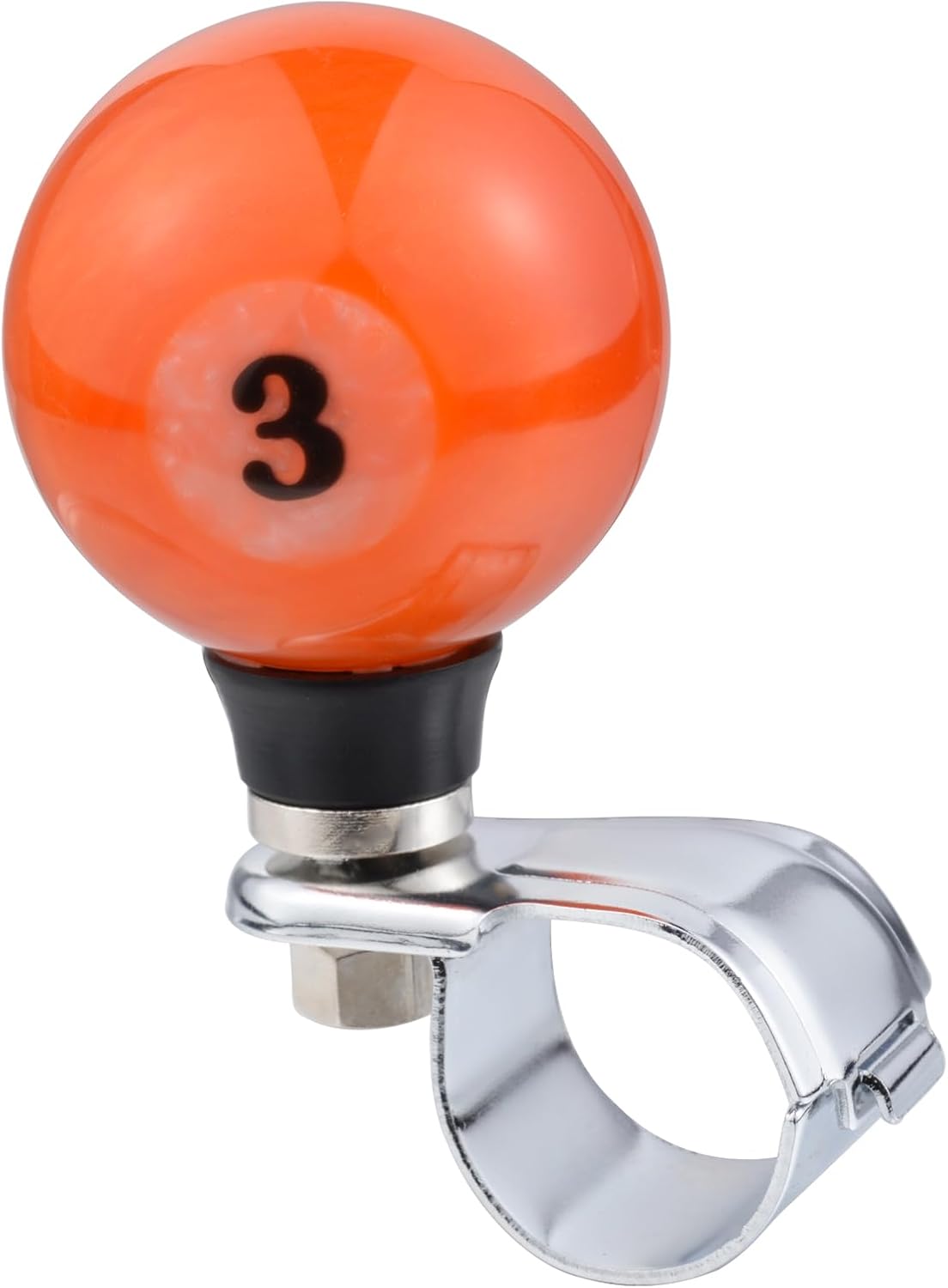 Abfer 3 Ball Steering Wheel Spinner Knob Car Turning Asisting Wheel Handle Suicide Knobs Fit Most Vehicles Trucks (Red Orange)