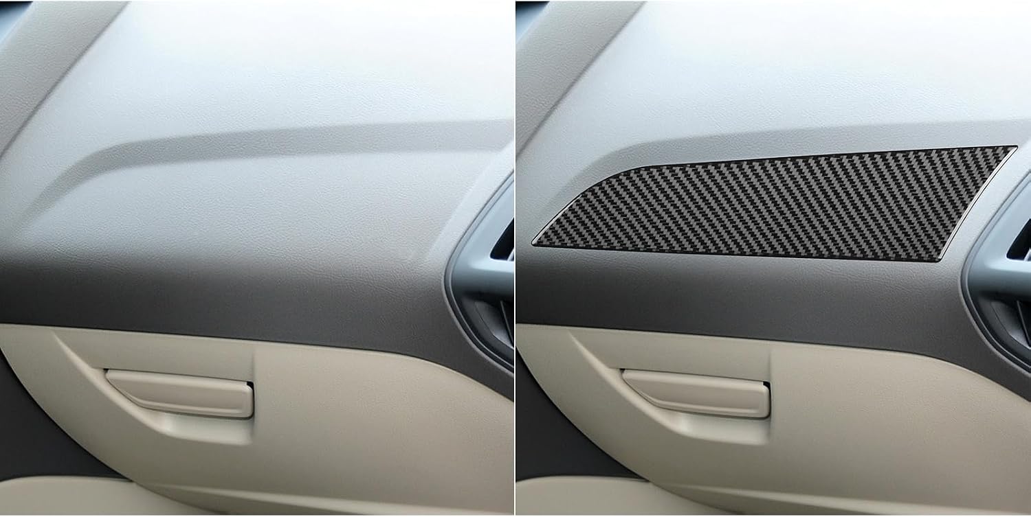 Carbon Fiber Compatible with Ford Focus C346 ST/RS/S/SE/SEL/Titanium 2012 2013 2014 2015 2016 2017 2018 Accessories Car Co-Pilot Instrumentation Cover Interior Trim Sticker Decal 1PC