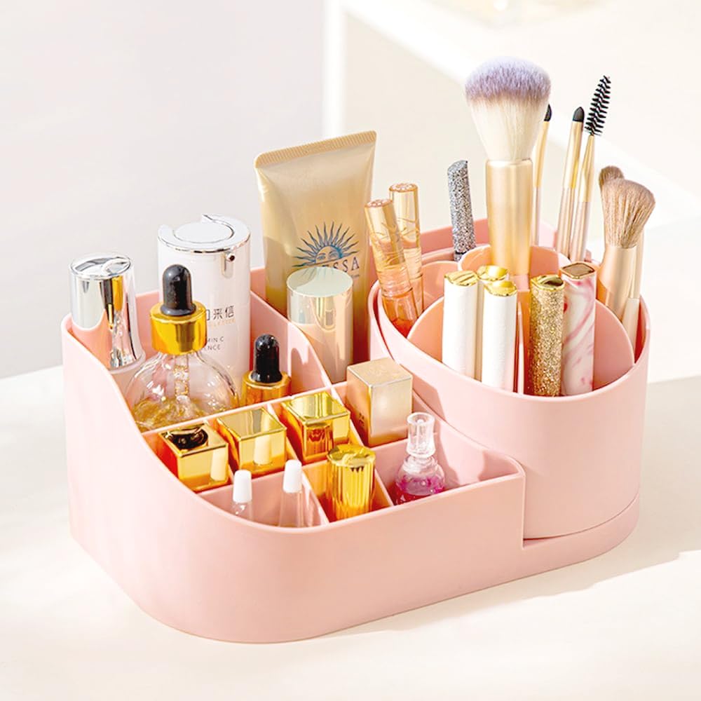 Kemendra® Desk Makeup Brush Organizers and Pencil Pen Organizers Organisers Storage Box For Women. Stylish Solution For All Your Beauty Essentials Cosmetic Organizer (Storage Organizer - Pink) (B0DJ5M3JK4) Amazon Price History, Amazon Price Tracker