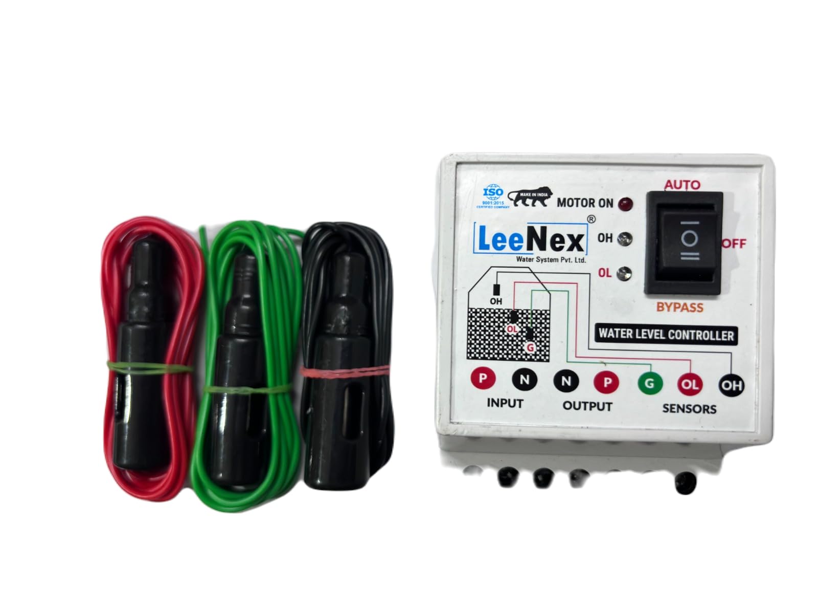 LEENEX Fully Automatic Water Level Controller and Indicator with 3 Sensors-picture-54