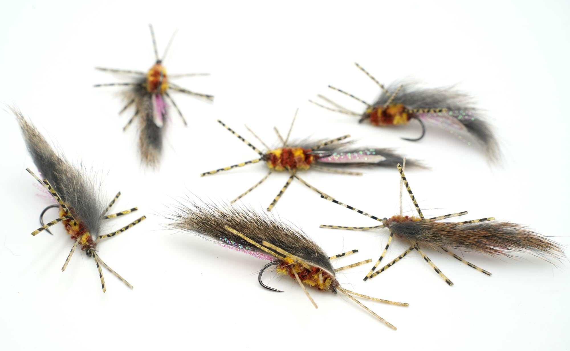Small Zirdle Bug Flies Barbless (6 Flies) (Natural)