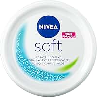 NIVEA Creme Hidratante Soft 48g, Hidratação Suave 48h, Fórmula Leve e Refrescante, Rápida Absorção, Corporal e Facial