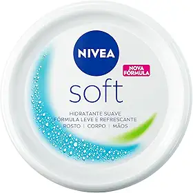 NIVEA Creme Soft 48g - Hidratação suave para rosto, mãos e corpo com fórmula leve e refrescante