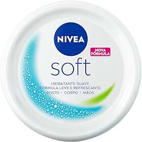 NIVEA Creme Hidratante Soft 48g, Hidratação Suave 48h, Fórmula Leve e Refrescante, Rápida Absorção, Corporal e Facial