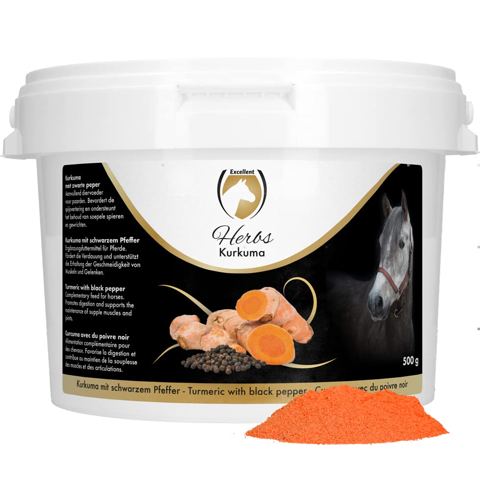 Kurkuma 500 Gr Excellent Herbs poudre pure pour le bien-être de votre animal